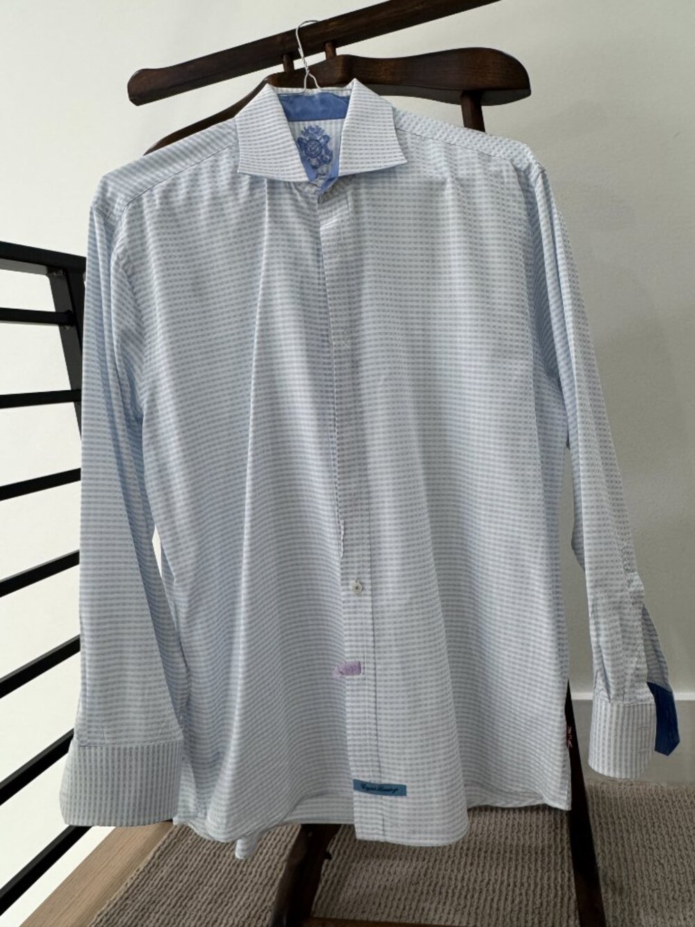 English Laundry, blue/white button down, regular fit, 16.5 34/35